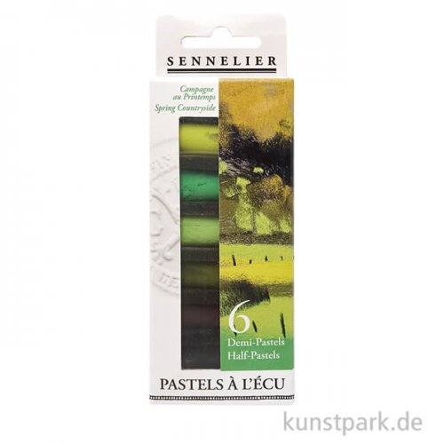 Sennelier Softpastell ECU - 6 x 1/2 Stifte, Frühlingslandschaft