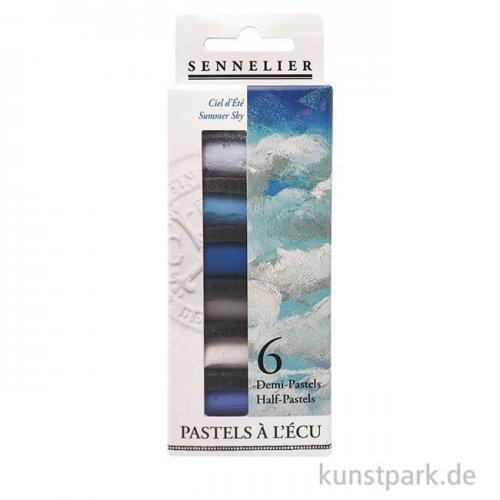 Sennelier Softpastell ECU - 6 x 1/2 Stifte, Sommerhimmel