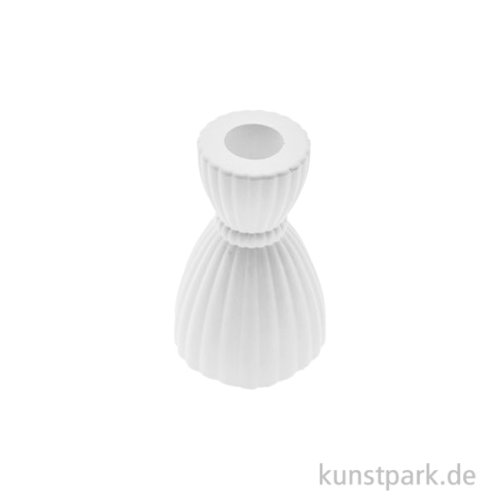 Silikon Gießform - Kerzenhalter geriffelt, ø 4,3-6,8 x 10 cm