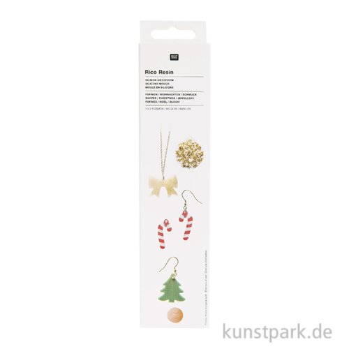Silikon Gießform - Weihnachtsschmuck, 8 Motive