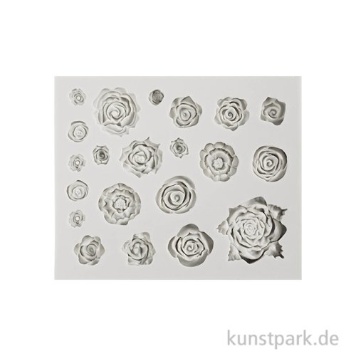 Silikonform, Rosen, Höhe 0,5-1 cm, Länge 0,8-4 cm