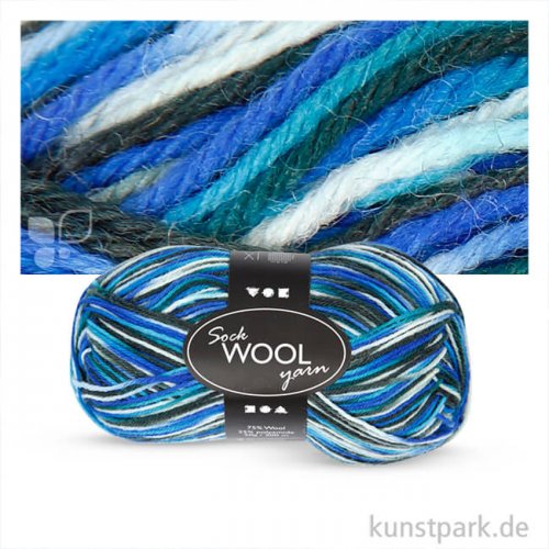 Sockenwolle - 50 g 200 m | Blau-Türkis Harmony