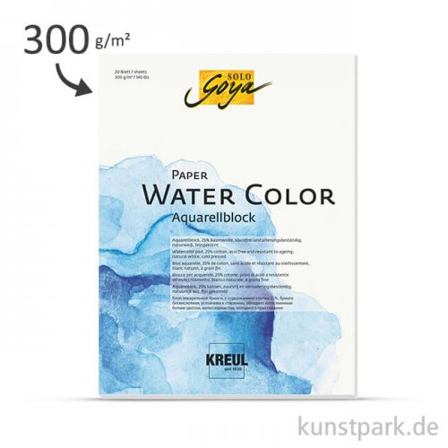 Solo Goya Paper Water Color, 20 Blatt, 300 g