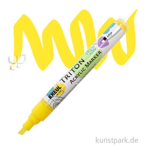 KREUL TRITON Acrylic Marker, 1-4 mm Einzelfarbe | Echtgelb hell