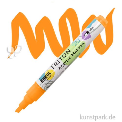 KREUL TRITON Acrylic Marker, 1-4 mm Einzelfarbe | Fluoreszierend Orange