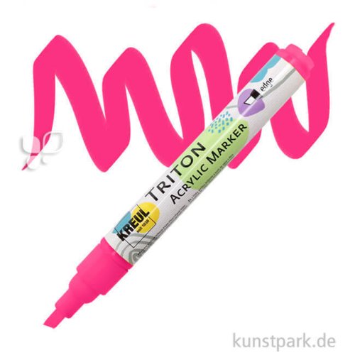 KREUL TRITON Acrylic Marker, 1-4 mm Einzelfarbe | Fluoreszierend Pink