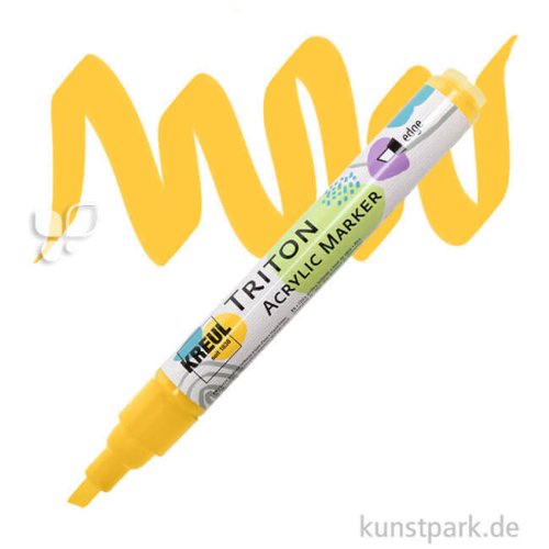 KREUL TRITON Acrylic Marker, 1-4 mm Einzelfarbe | Maisgelb