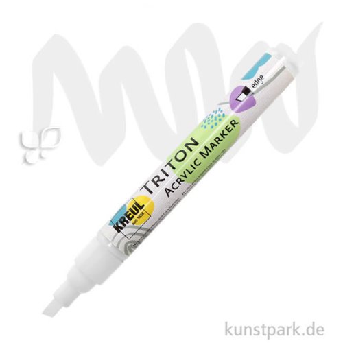 KREUL TRITON Acrylic Marker, 1-4 mm Einzelfarbe | Weiss