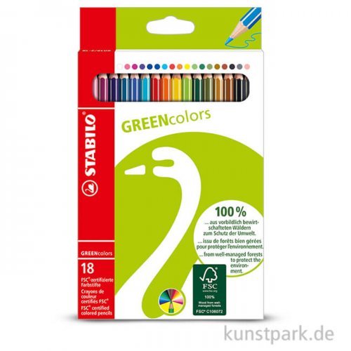 STABILO GREENcolors Buntstift 18er Etui