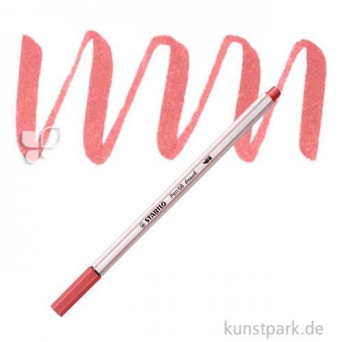 STABILO Pen 68 brush Einzelfarben Filzstift | Rostrot