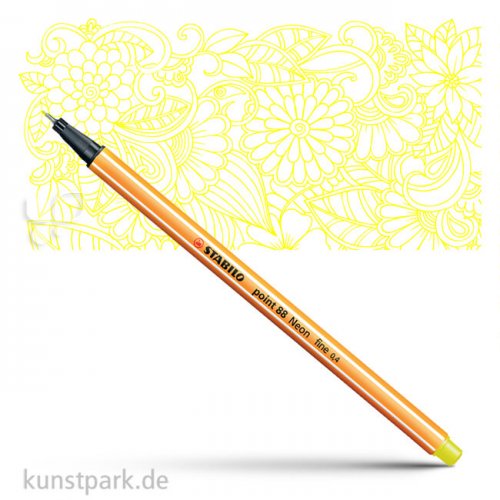 STABILO Point 88 Fineliner Einzelstift | Leuchtfarbengelb