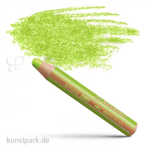 STABILO woody 3 in 1 Farbstift Einzelstift | Hellgrün