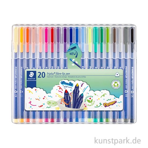 STAEDTLER Fasermaler triplus color 20er Set im Kunststoffetui
