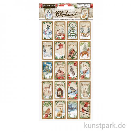 Stamperia Chipboard - Romantic Home for the Holidays, 15 x 30 cm