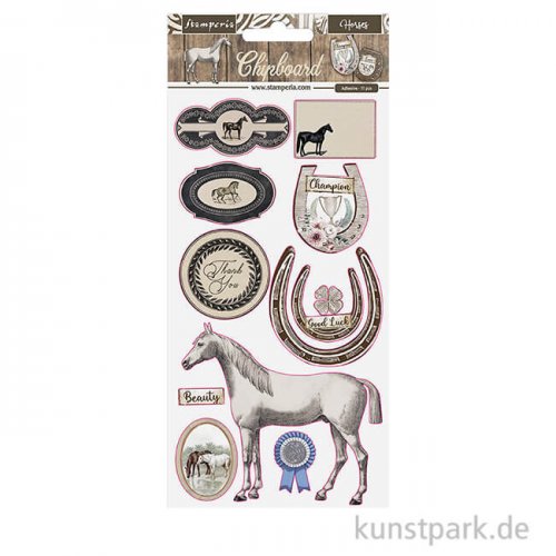 Stamperia Chipboard - Romantic Horses, 15 x 30 cm