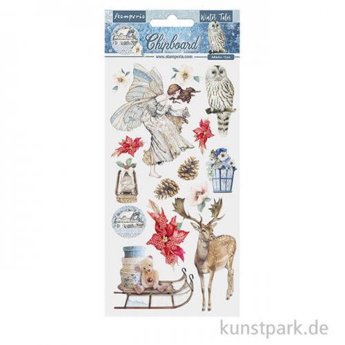 Stamperia Chipboard - Winter Tales Christmas Elements, 15 x 30 cm