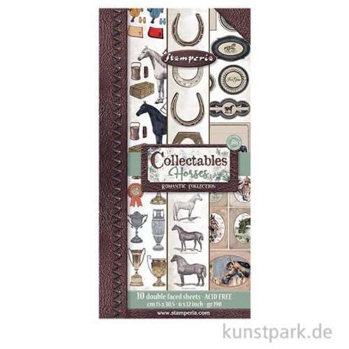 Stamperia Collectables - Romantic Horses, 15 x 30,5 cm, 10 Blatt