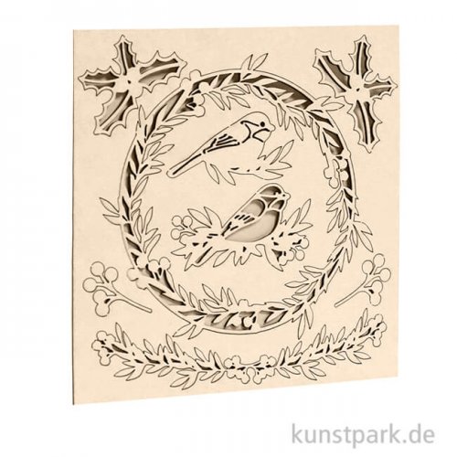 Stamperia Decorativ Chips - Romantic Christmas Garland, 14 x 14 cm