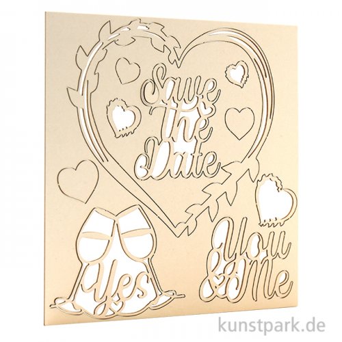 Stamperia Decorative Chips - You and Me Save the Date, 14 x 14 cm