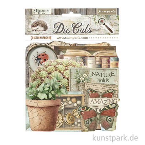 Stamperia Die Cuts - Herbarium Silvae, 40 Stanzteile