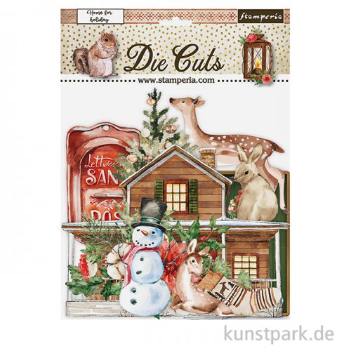 Stamperia Die Cuts - Romantic Home for the Holidays, 48 Stanzteile