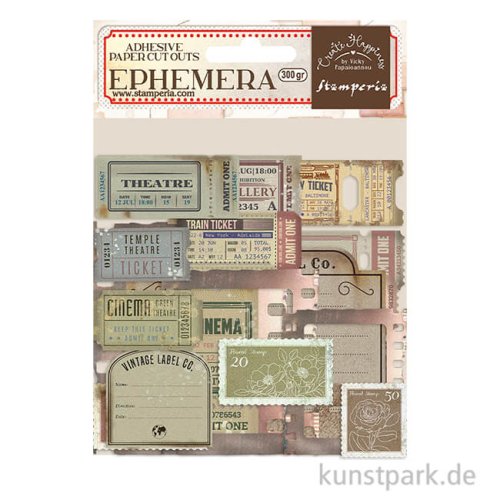 Stamperia Ephemera Aufkleber - Create Happiness Christmas Tickets