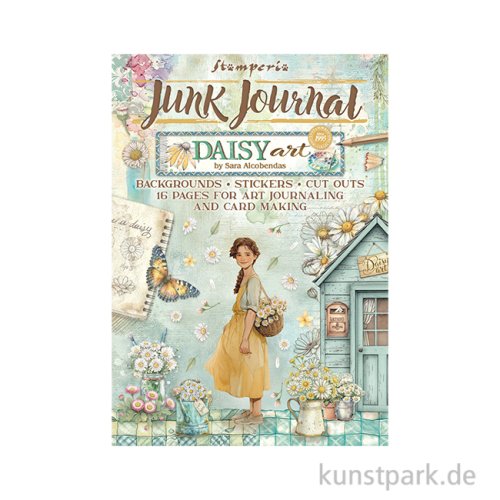 Stamperia Junk Journal Set, 16 Blatt, A4 - Daisy Art