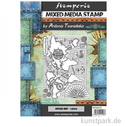 Stamperia Mixed Media Stamp - Sir Vagabond Vintage Map