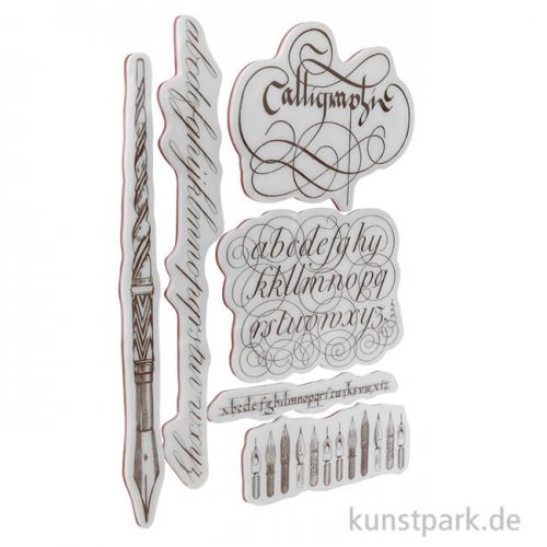Stamperia Natural Rubber Stamp - Calligraphy