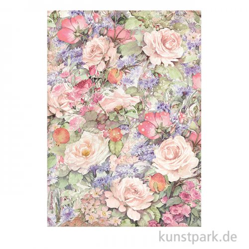 Stamperia Reispapier - Casa Granada Flowers, DIN A4