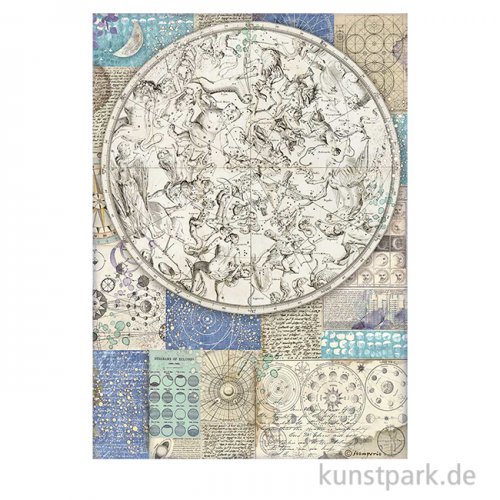 Stamperia Reispapier - Cosmos Infinity Zodiac, DIN A4