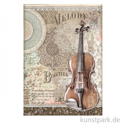Stamperia Reispapier - Passion Violin, DIN A4