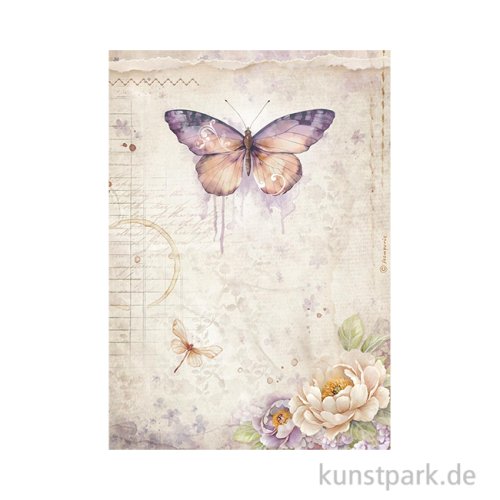 Stamperia Reispapier - Quiet Days Butterfly, DIN A4
