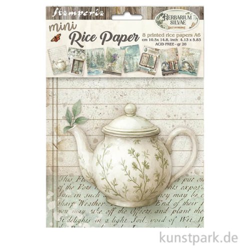 Stamperia Reispapier Selection - Herbarium Silvae, 8 Blatt, A6
