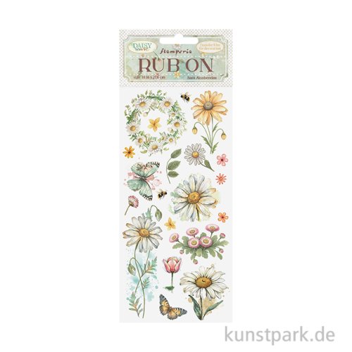 Stamperia Rub On Transferfolie - Daisy Art Daisy And Butterfly