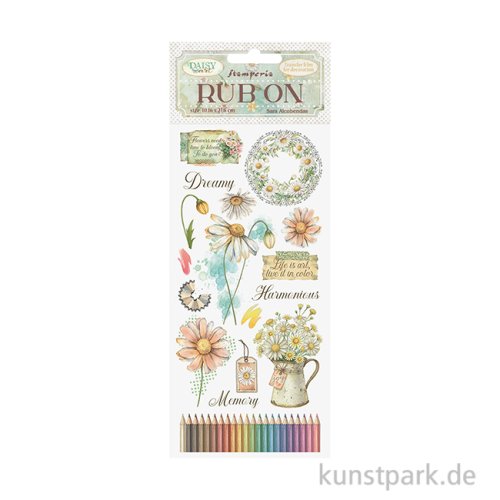 Stamperia Rub On Transferfolie - Daisy Art Harmonious