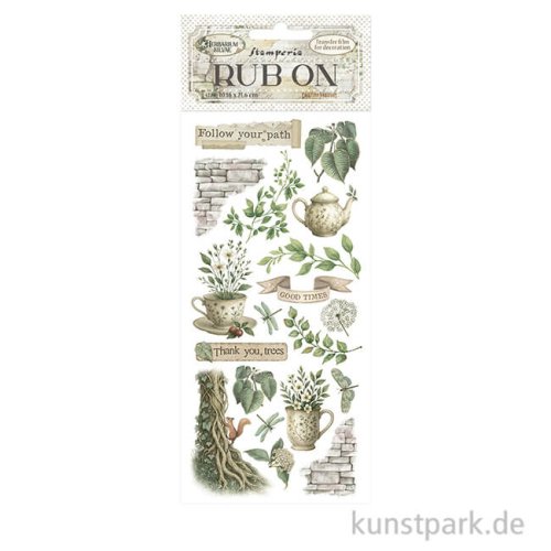 Stamperia Rub On Transferfolie - Herbarium Silvae Tea Time