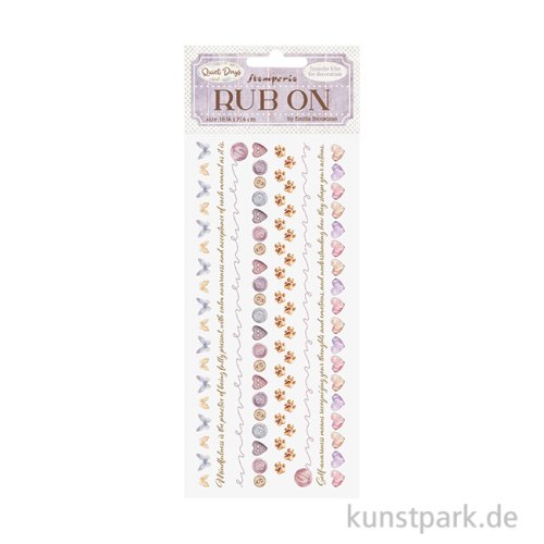 Stamperia Rub On Transferfolie - Quiet Days Cozy Borders