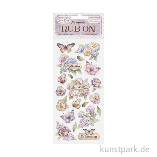 Stamperia Rub On Transferfolie - Quiet Days Hydrangea Butterfly