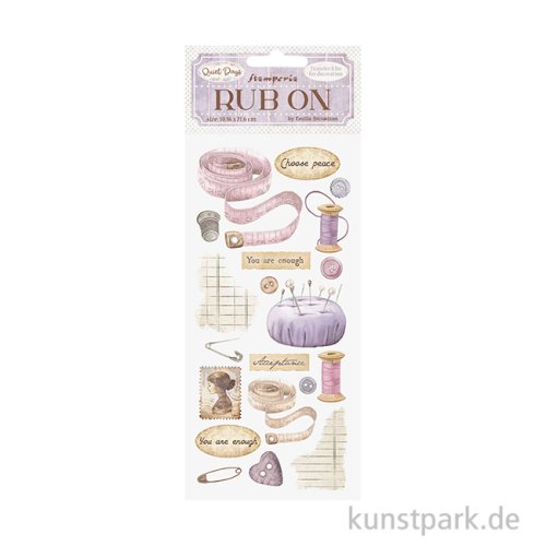 Stamperia Rub On Transferfolie - Quiet Days Sewing