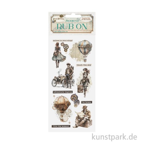 Stamperia Rub On Transferfolie - Voyages Fantastiques Explorers