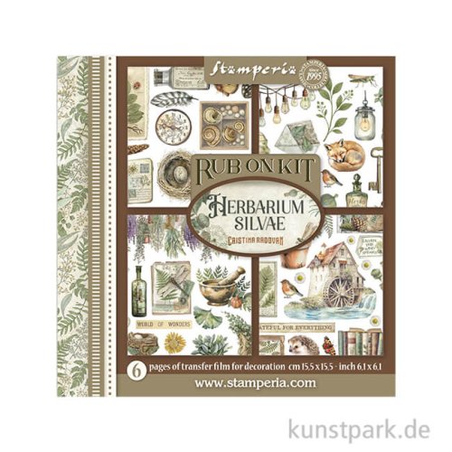 Stamperia Rub On Transferfolien - Herbarium Silvae, 6 Blatt