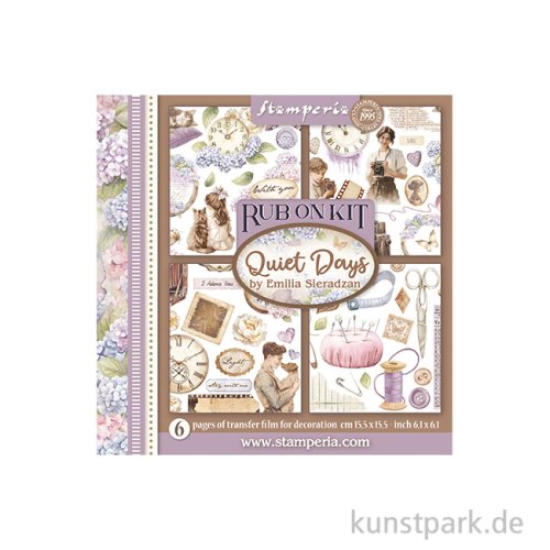 Stamperia Rub On Transferfolien - Quiet Days, 6 Blatt