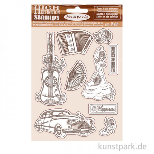 Stamperia Rubber Stamps - Desire Elements, 14 x 18 cm