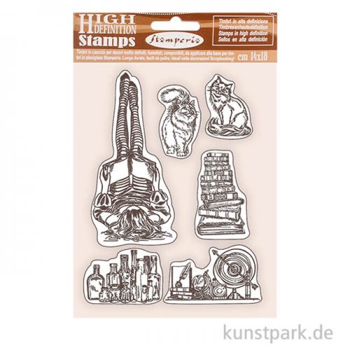 Stamperia Rubber Stamps - Lady Vagabond Lifestyle Air Ship, 14 x 18 cm