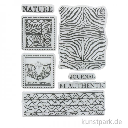 Stamperia Rubber Stamps - Savana Zebra Texture, 14 x 18 cm