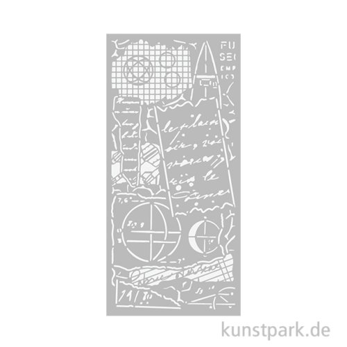 Stamperia Schablone - A New Beginning Notes, 12 x 25 cm