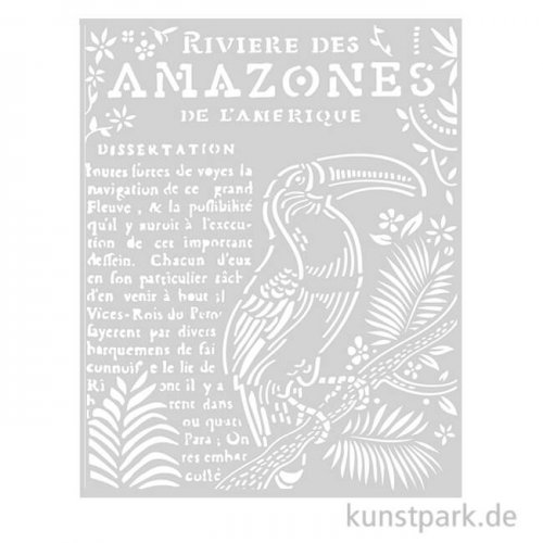 Stamperia Schablone - Amazonia Toucan, 20 x 25 cm