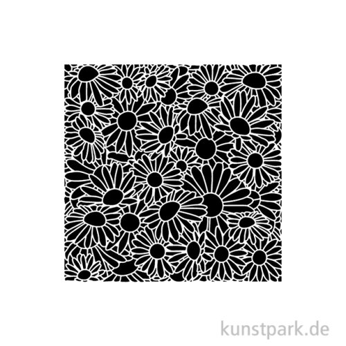 Stamperia Schablone - Daisy Art Daisies Pattern, 18 x 18 cm