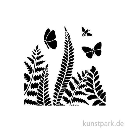 Stamperia Schablone - Daisy Art Fern, 18 x 18 cm